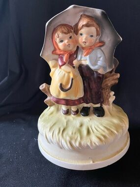 Sanyo Music box figurine. Raindrops keep falling on my head.